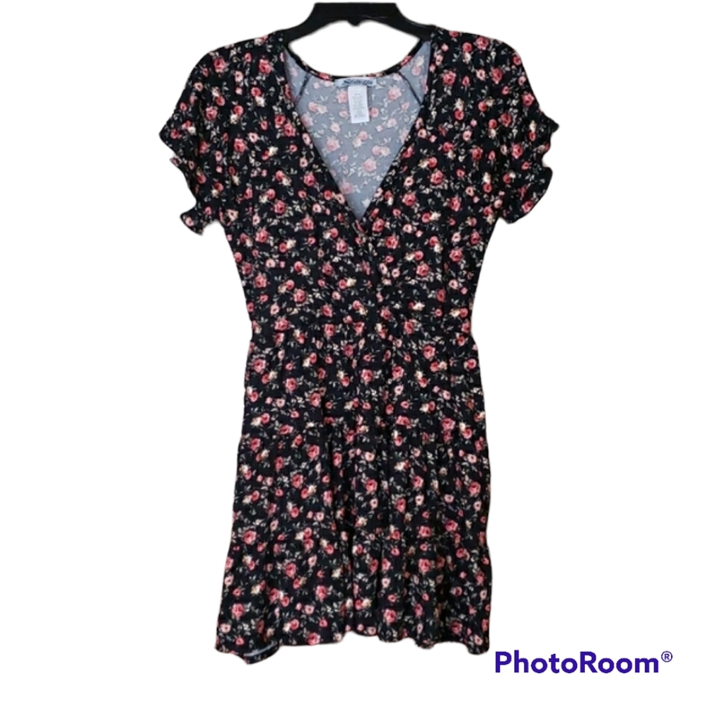 Stilletto's Black and Floral Dress